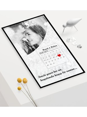 BK Kişiye Özel Fotoğraflı Yıldönümü 240 Parça A3 Puzzle - 1