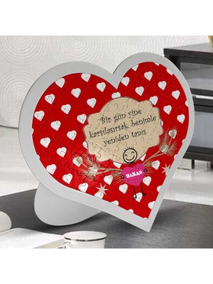 BK Kişiye Özel Sevgililer Günü Temalı 97 Parça Kalp Puzzle - 38