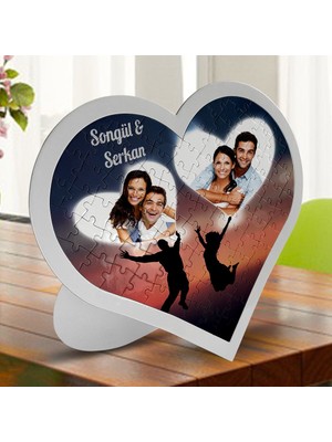 BK Kişiye Özel Sevgililer Günü Temalı 97 Parça Kalp Puzzle - 6