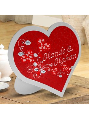 BK Kişiye Özel Sevgililer Günü Temalı 97 Parça Kalp Puzzle - 2