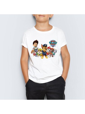 Morinna Paw Patrol Baskılı Çocuk T-Shirt Mr-02