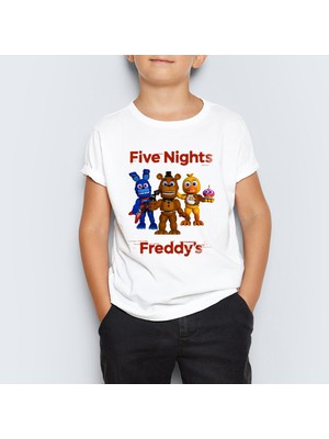 Morinna Five Nights At Freddy's Baskılı Çocuk T-Shirt Mr-04