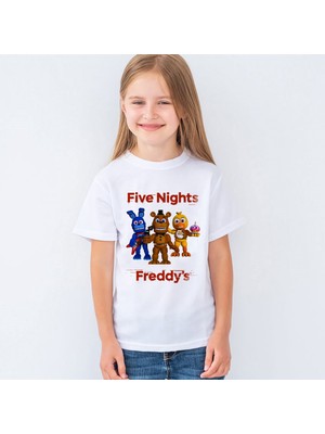 Morinna Five Nights At Freddy's Baskılı Çocuk T-Shirt Mr-04