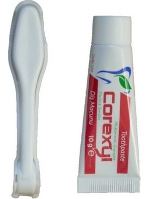 Clean Stoff Otel Tipi Diş Seti Macun Fırça 10'lu Paket