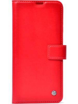 Kılıfmania Reeder P13 Blue Max Pro Lite Deri Deluxe Kapaklı Cüzdanlı Kılıf - Kırmızı