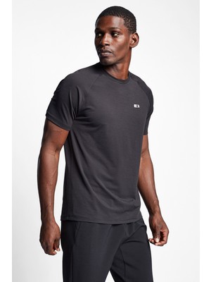 Lescon Siyah Erkek Antrenman Kısa Kollu T-Shirt 22B-1025