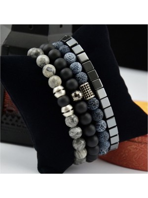 Jackferrero Doğaltaş Bileklik Seti Blk3