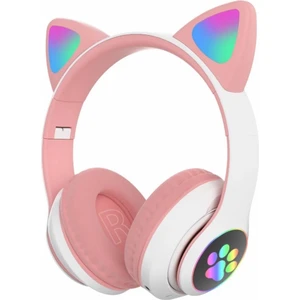 Stn-28 Bluetooth Mikrofonlu LED Işıklı Hafıza Kartı Girişli Kulak Üstü Kedi Kulaklık