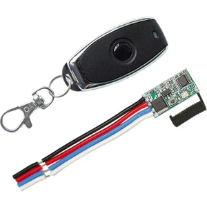 Rf 433 Mhz 12 V Mini Röle Kablosuz Uzaktan Kumanda Anahtarı Alıcı 1 Drap 1 1 Düğme Siyah
