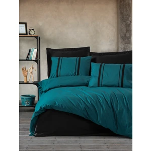 Cotton Box Plain Çift Kişilik Nevresim Takımı Bitter Petrol-Siyah