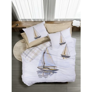 Cotton Box Maritime Tek Kişilik Nevresim Takımı Wind Bej
