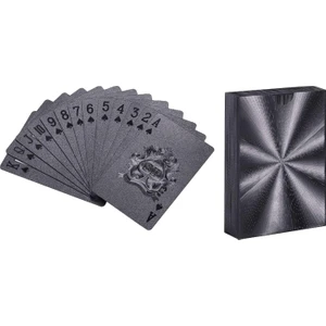 Yaratıcı Su Geçirmez Siyah Plastik Iskambil Kartları Kart Oyunları Poker 87X57MM Stil 3 (Yurt Dışından)