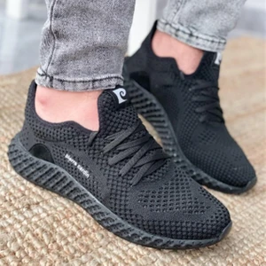 Pierre Cardin 30679 Siyah Renk Yazlık Fileli Erkek Spor Ayakkabı