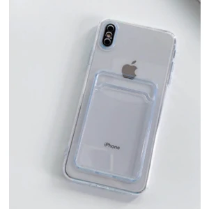 Iphone Xs Max Uyumlu Şeffaf Kartlı Kılıf Darbe Önleyici Köşe Korumalı Kılıf