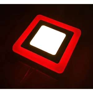 Çift Renkli 14,5 x 14,5cm Sıva Üstü Kare 9 Watt (6+3) Spot Armatür 6500K (Beyaz)