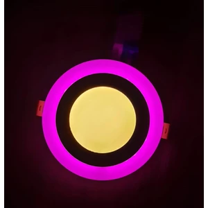 Çift Renkli Çap:24,5cm Sıva Altı Yuvarlak 24 Watt (18+6) LED Spot Armatür 3000K (Gün Işığı)
