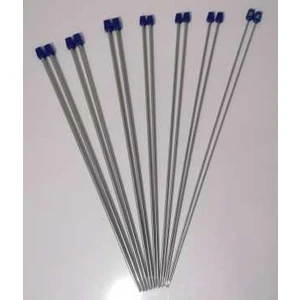 Titanyum Paslanmaz Parlak Uzun Örgü Şiş Seti  35CM 2-2,5-3-3,5-4-4,5-5 mm Numara (7 Li Şiş Seti)