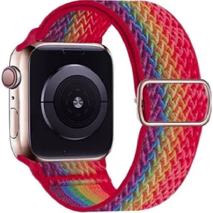 Apple Watch Uyumlu Saat Bandı ( 38-40-41 Mm)Ayarlanabilir Elastik Solo Döngü Kordon