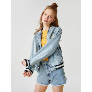 Kadın Bomber Kot Ceket