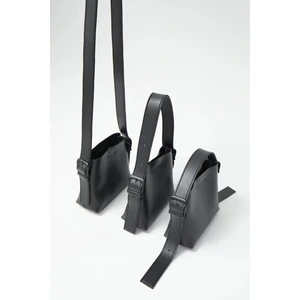 Suud Collection Siyah Fonksiyonel Tokalı Mini Çanta