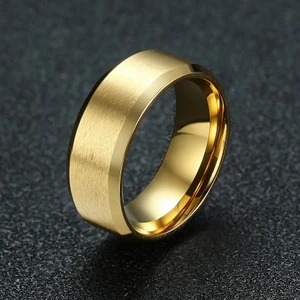 Köşeli Model Gold Çelik Alyans
