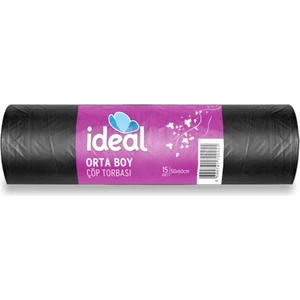 Ideal Orta Boy Çöp Poşeti 15'li 50 x 60 cm