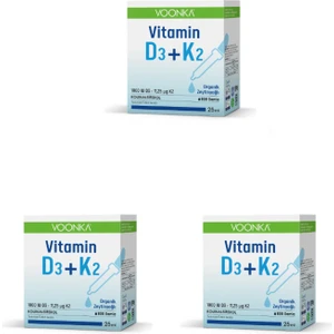 Vitamin D3 + K2 Vitamini 25 ml X3 Adet