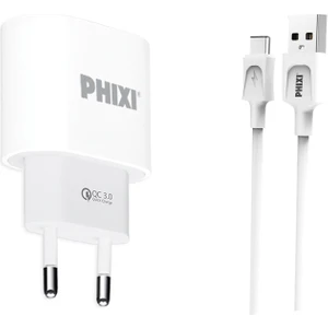 Force QCH271T Qc 3.0 Hızlı Type-C USB Kablolu Seyahat Şarj Aleti