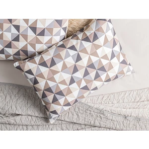 English Home Trigon Pamuklu 2'li Yastık Kılıfı 50 x 70 cm Gri - Bej