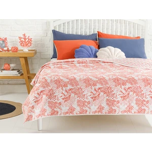 English Home Coral Çift Kişilik Çok Amaçlı Örtü 200 x 220 cm Mercan