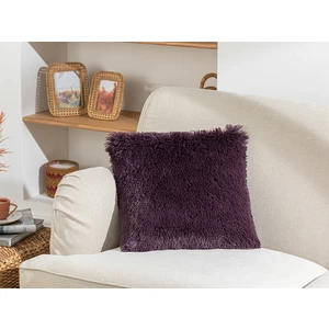 English Home Fluffy Peluş Kırlent Kılıfı 45 x 45 cm Mürdüm