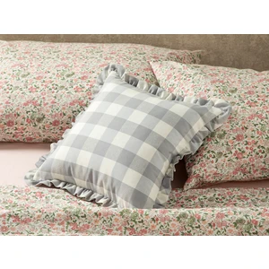 English Home Plaid Pamuk Dokuma Kırlent Kılıfı 45 x 45 cm Gri