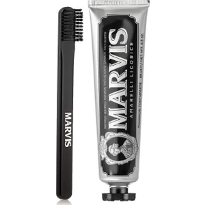 Amarelli Mint Diş Macunu 85 Ml Ve Marvis Black Orta Sert Diş Fırçası
