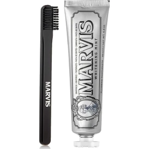 Whitening Mint Diş Macunu 85 Ml Ve Marvis Black Orta Sert Diş Fırçası