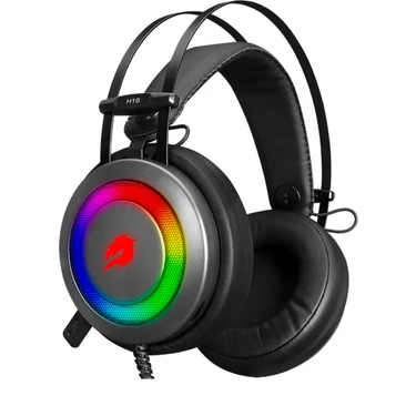 GameBooster H16 Storm RGB 7.1 Vitrual Kısa Mikrofonlu Gri Oyuncu Kulaklığı