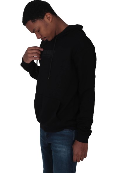Five Pocket Erkek Kapüşonlu Sweatshirt - Siyah
