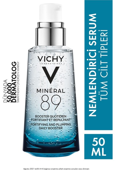 Vichy Mineral 89 Hyalüronik Asit İçeren Nemlendirici ve Güçlendirici Serum 50 ml