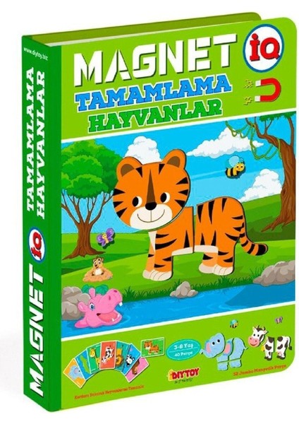 Diy-Toy Diytoy Ilk 100 Sözcük + Magnet Hayvanlar Tamamlama (2 Ürün Bir Arada)
