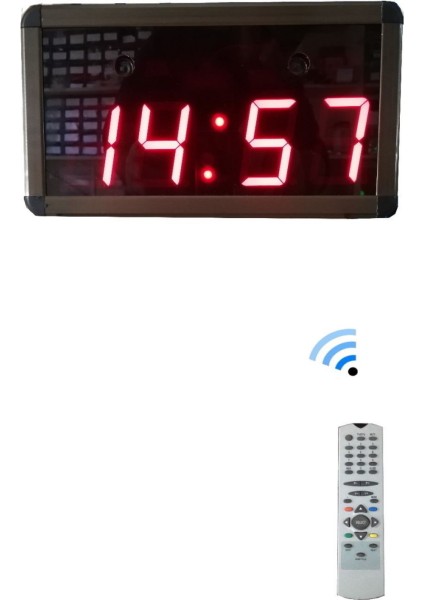 Sanec Bluetooth Müzik Çalarlı Dijital Saat Kasa 15 x 30 cm Kırmızı