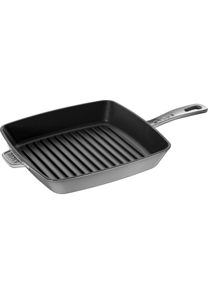 Döküm Demir Amerikan Izgara Tava 26 cm Gri