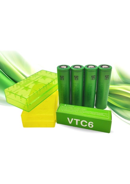 Vtc6 18650 3.7V 3000 Mah Li-Ion Şarj Edilebilir Pil 3 Adet