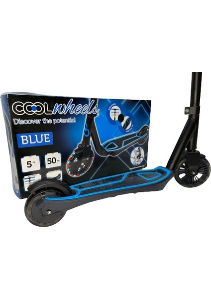 5 Yaş ve Üzeri 50 kg 2 Tekerlekli Mavi Çocuk Scooter