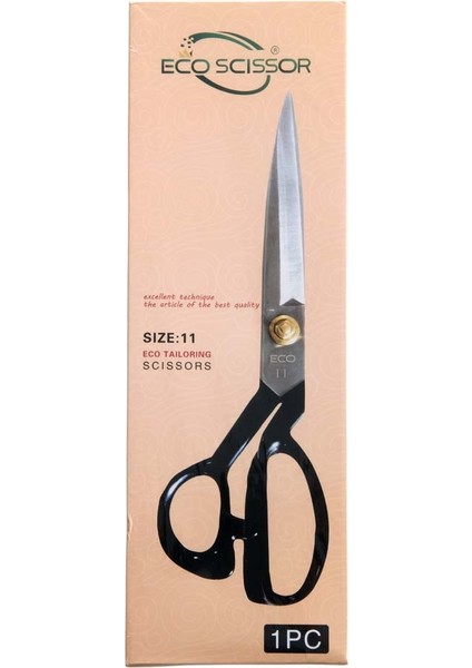 Eco Scissor Terzi ve Tekstil Makası 11'' (28CM) Siyah)