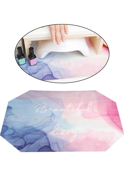 Manikür El Dinlenme Yastık / El Mat Kararlı Nail Art Kol Minder Salon Ev Mavi Mat A