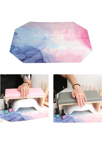 Manikür El Dinlenme Yastık / El Mat Kararlı Nail Art Kol Minder Salon Ev Mavi Mat A