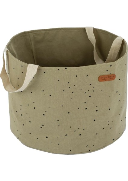 Saplı Oyuncak Sepeti Cosmos Haki Organik Pamuk