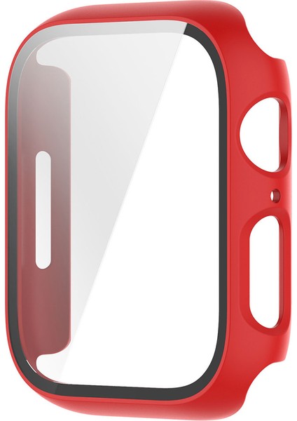 45MM Tampon Çerçeve Koruyucu Kılıf Su Geçirmez Sert Pc Taşınabilir Iwatch 7 Kırmızı Için (Yurt Dışından)
