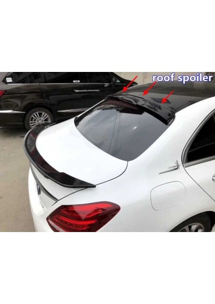 Mercedes W205 2015-2021 Cam Üstü Spoıler - Pıano Black (Parlak .)