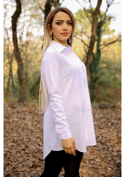Kadın Cep Detaylı Poplin Yazlık tunik 4070/85