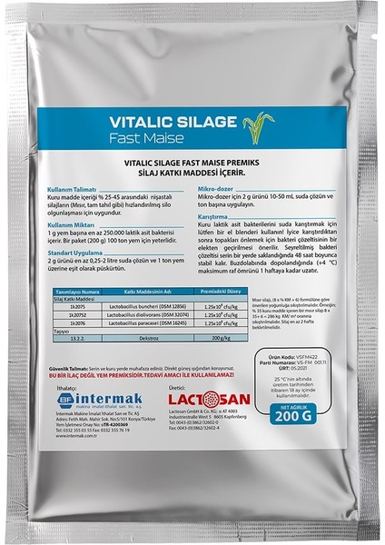 Vıtalıc Sılage Fast Maıse (Mısır Silajı)